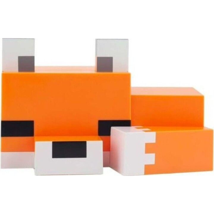Paladone PP9472MCF Lampe Minecraft « Fox Light » 16 cm, orange/blanc, LED, à piles