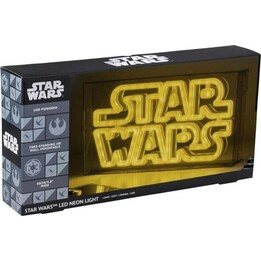Paladone PP13123SW Lámpara de neón LED con el logotipo de Star Wars, 30 cm, amarilla, USB