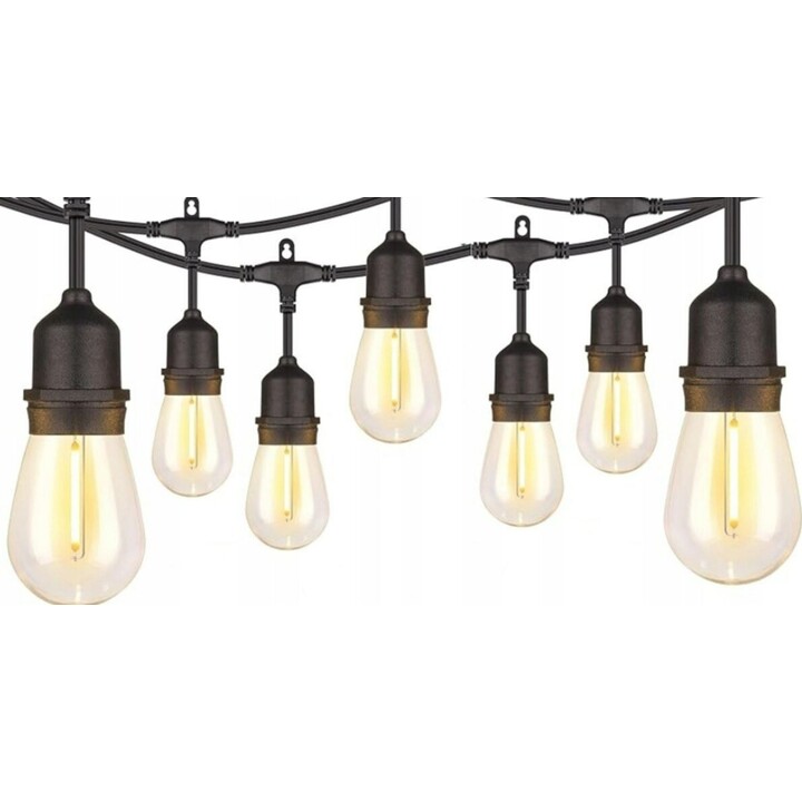 ExtraLink EX.25074 Ghirlanda da giardino 230 V 3+7 m 10 LED a filamento bianco caldo