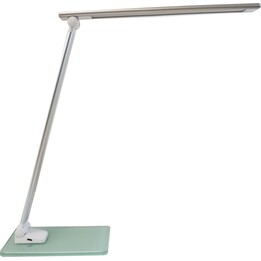 UNILUX 400124478 POPY LED-Schreibtischlampe 5 W, weiß/grau, Metall, USB-betrieben, dimmbar, 3000–6000 K