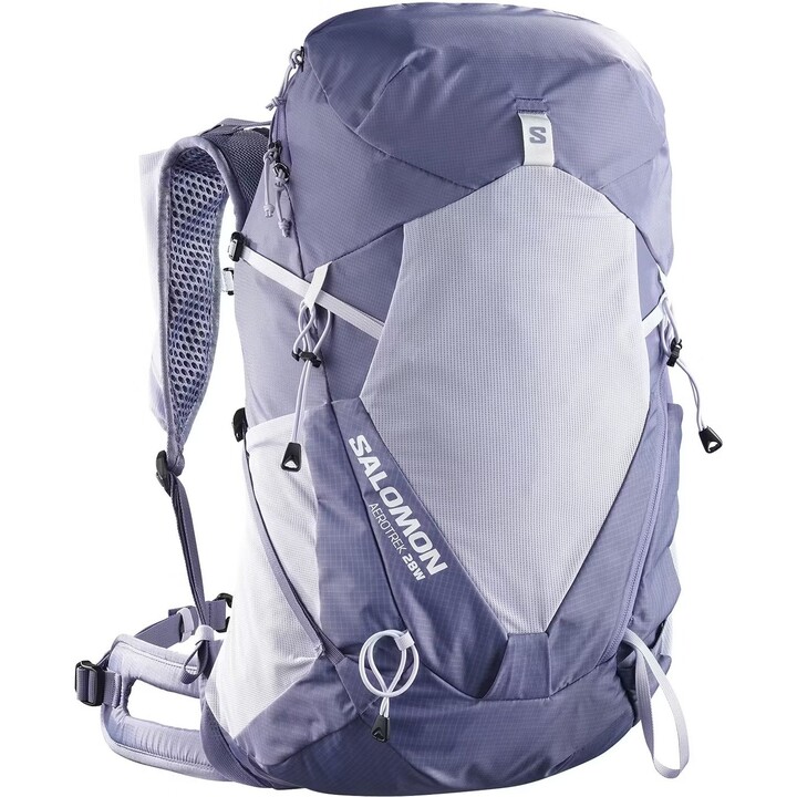 Mochila de senderismo Salomon Aerotrek 28 LC2857200 para mujer, modelo Heron, azul cósmico y blanco, tallas M-L