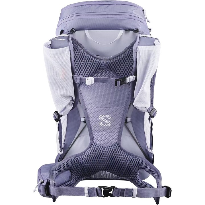 Mochila de senderismo Salomon Aerotrek 28 LC2857200 para mujer, modelo Heron, azul cósmico y blanco, tallas M-L