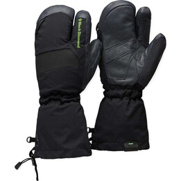 Black Diamond 591886 Guanti da alpinismo a 3 dita, nero carbonio, taglia M