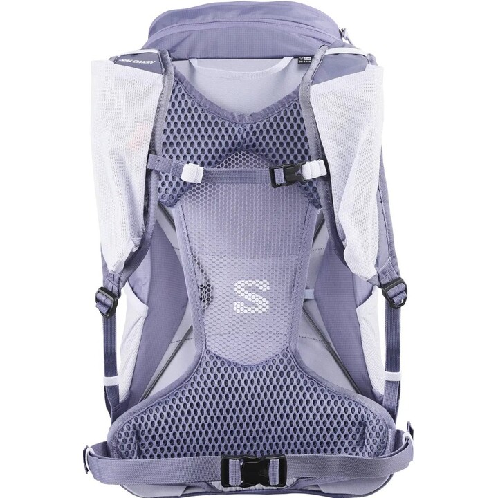 Mochila de senderismo Salomon Aerotrek 18 LC2467700 para mujer, modelo «Heron», azul cósmico y blanco, talla S-M