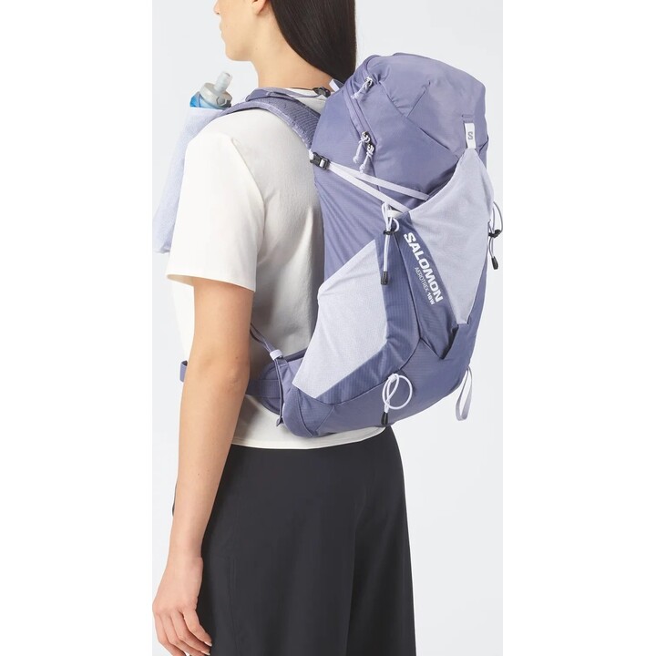 Mochila de senderismo Salomon Aerotrek 18 LC2467700 para mujer, modelo «Heron», azul cósmico y blanco, talla S-M
