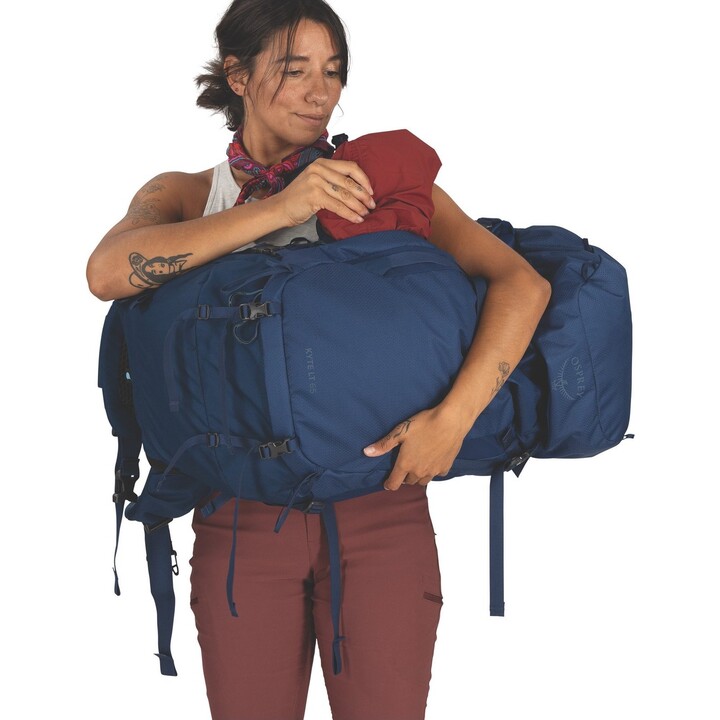 Mochila de senderismo Osprey Kyte LT 10007498 para mujer, azul serenity, 65