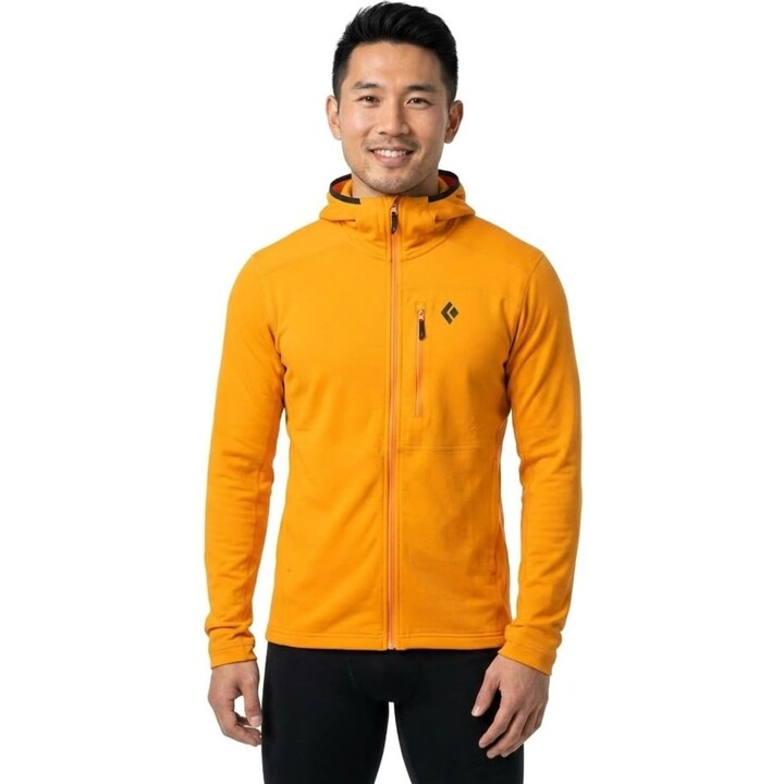 Chaqueta de forro polar con capucha Black Diamond Coefficient BD681093, color naranja M