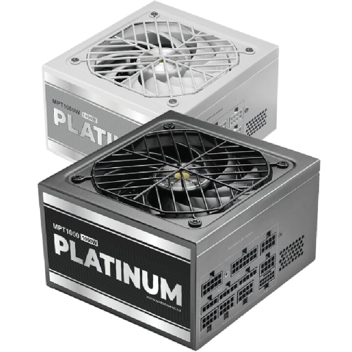 Fonte de alimentação Mars Gaming MPT1000 / 1000W / Ventoinha de 12cm / ATX 3.1 / PCIe 5.1 / 80 Plus Platinum / Preta