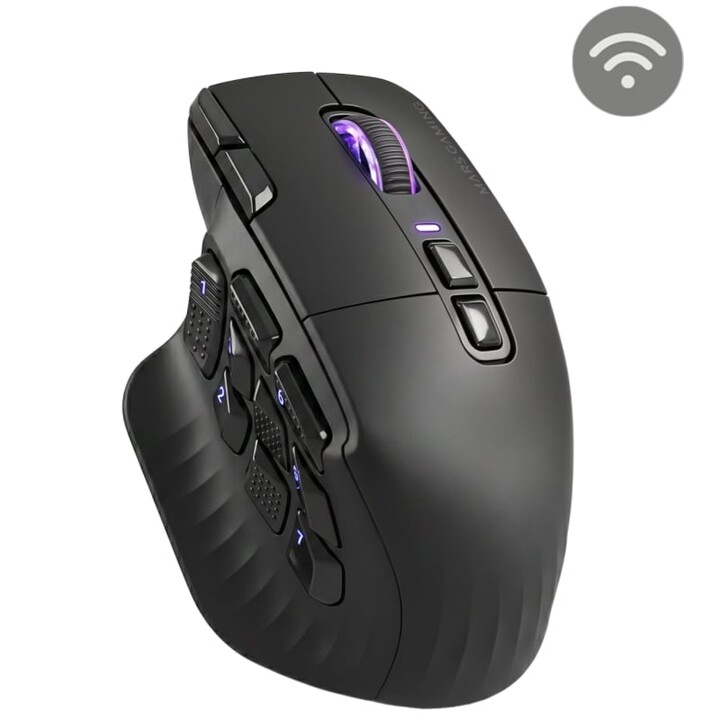 Ratón Gaming Mars Gaming MMW-HEX16/ Batería Recargable/ Hasta 24000 DPI