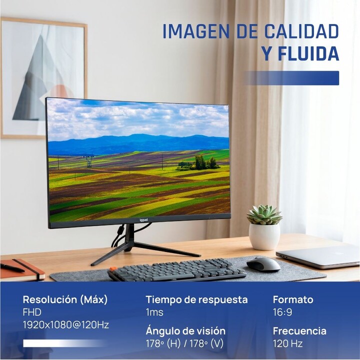 iggual ML24SDP 24" FHD IPS 120Hz 1ms VGA HDMI DisplayPort 1.2