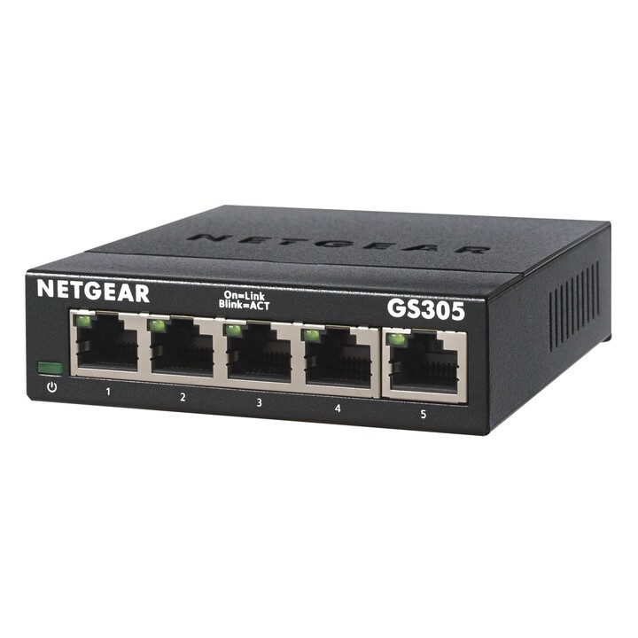 Netgear GS305-300PES commutateur réseau Non-géré L2 Gigabit Ethernet (10/100/1000) Noir