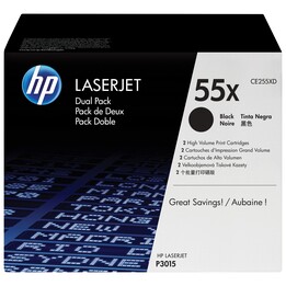 Toner Hp 55X Preto Dualpack De Grande Capacidade P3015 2X 12500 Pag