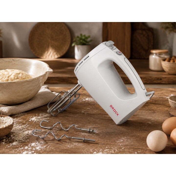 Batidora de mano Brock HM 3001 WH de 300 W, blanca