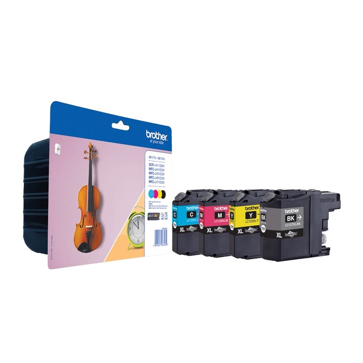 Brother LC-127XLVALBP Druckerpatrone Original Schwarz , Cyan, Magenta, Gelb Mehrfachverpackung 4 Stück(e)