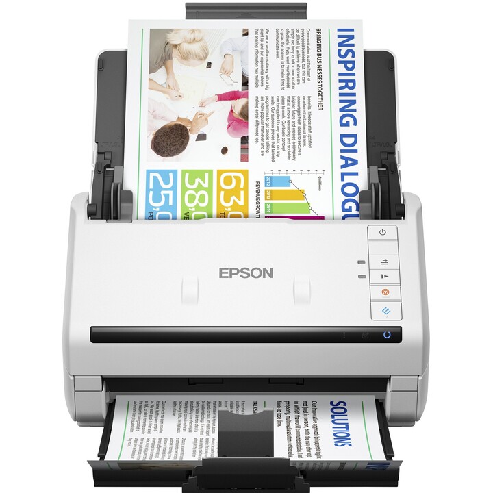 Scanner de documentos Epson WorkForce DS-530II B11B261401 (A4, 24 bits, 600 dpi, USB, duplex, scanner ultrassônico)