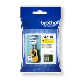 Cartucho de impressora amarelo LC-421XLY original da Brother 500 páginas