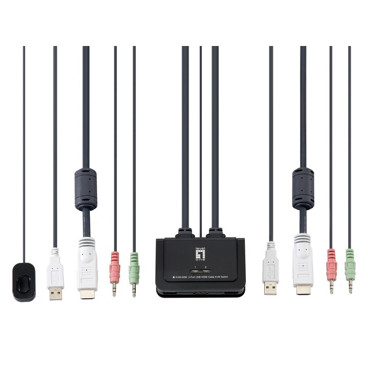 DATENSCHALTER Kvm 2 Usb-Ports Ebene Eins Hdmi
