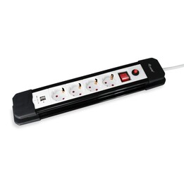 POWER STRIP EQUIP 4 SOCKETS 1.5M + 2P USB + BOTÃO OFF