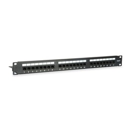 EQUIP Cat.6E patch panel 24-port 1U black