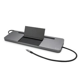 i-tec USB-C Metal Ergonomic C31FLATDOCKPDPRO 4K 3x Display Docking Station + Power Supply