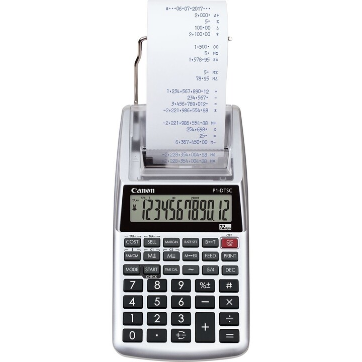 Canon P1-DTSC II Printing Calculator Desktop Calculator 12 Digits Printing Color: Blue
