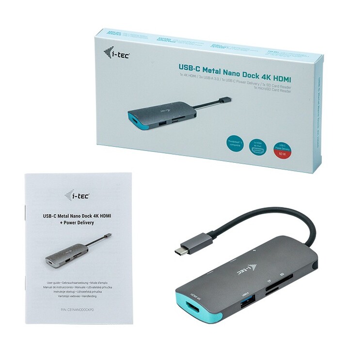 PORT RÉPLICATEUR USB-CD I-TEC HDMI + 3XUSB 3.1 + SD + MICRO SD