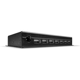 Lindy 42794 7-Port USB 2.0 Metall-Hub schwarz