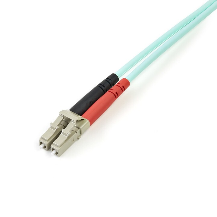 StarTech.com Câble Fibre Optique Multimode de 2m LC/UPC à LC/UPC OM3, Fibre Zipcord Full Duplex 50/125µm, Réseaux 100G, LOMMF/VC