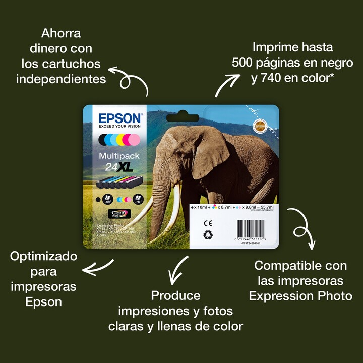 Epson 24XL cartuccia d'inchiostro originale magenta chiaro