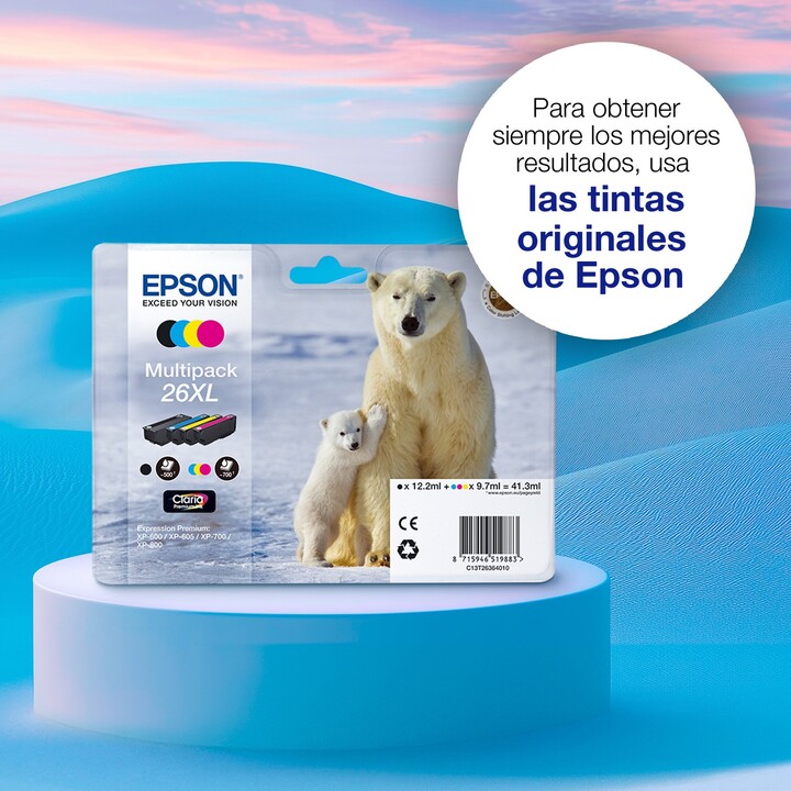 Tinta claria 26xl cian