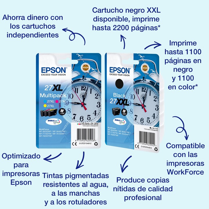 cartuccia epson 27xl gialla e rf