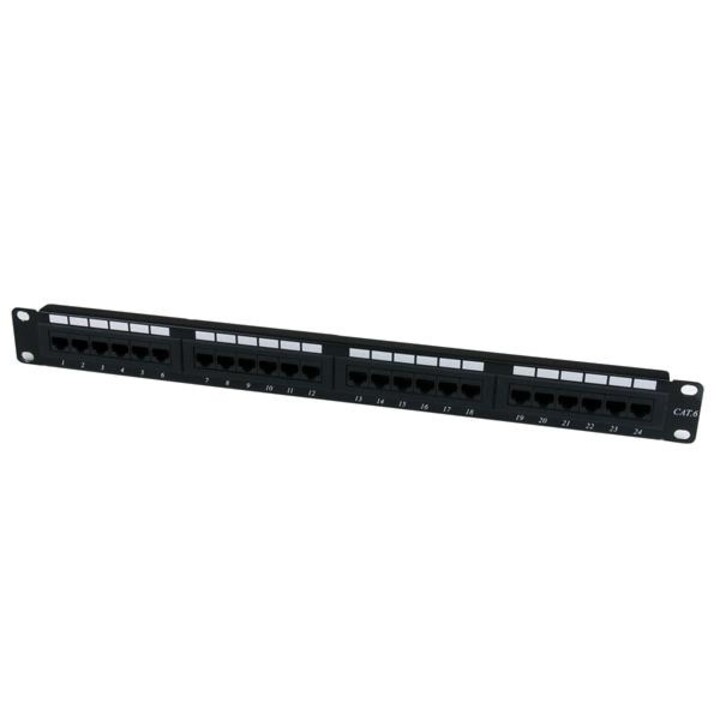 StarTech.com C6PANEL24 24-Port Cat6-Patchpanel 1U schwarz