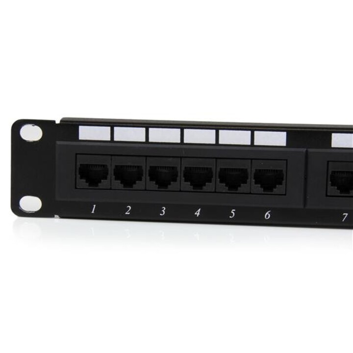 StarTech.com C6PANEL24 24-Port Cat6-Patchpanel 1U schwarz