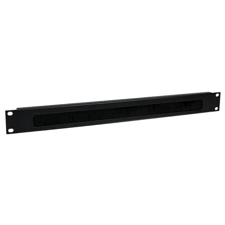 STARTECH.com CMBRUSH1U panel pasacables con cepillo 1U negro