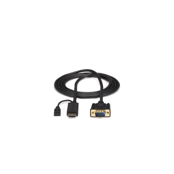 StarTech.com HD2VGAMM6 cabo conversor ativo HDMI para VGA 1,8 m preto