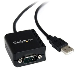 StarTech.com Câble Adaptateur de 2,5m à 1 Port FTDI USB vers Série RS232 avec Isolation Optique, Adaptateur USB vers RS232 - Con