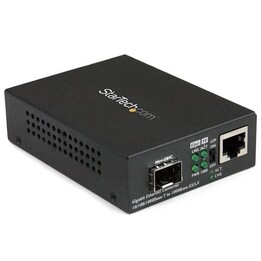 Startech MCM1110SFP Gigabit Ethernet media converter with open SFP slot