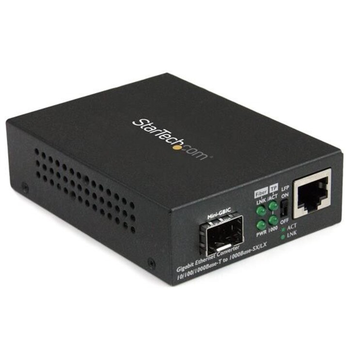 Startech MCM1110SFP Gigabit Ethernet media converter with open SFP slot