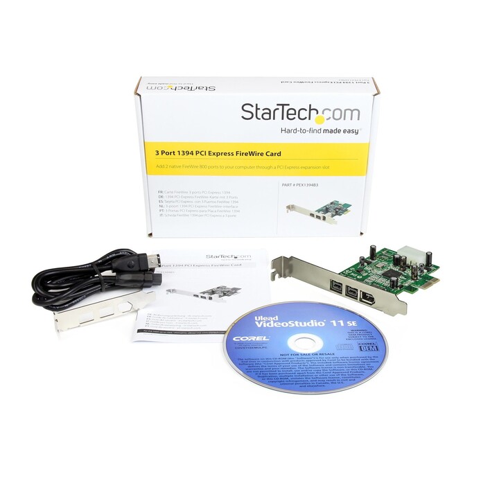 STARTECH.com PEX1394B3 3-Port PCI Express FireWire Card, 2x 800 + 1x 400