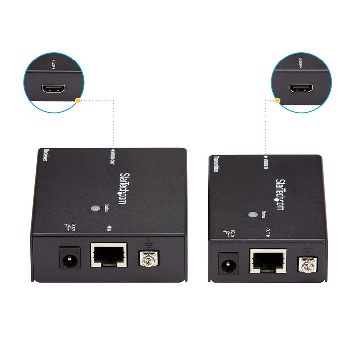 StarTech.com Extensor HDMI por Cat5 HDBaseT - POC Power over Cable - Ultra HD 4K