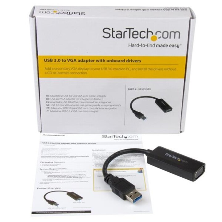 StarTech.com USB32VGAV USB-3.0-zu-VGA-Videoadapter schwarz
