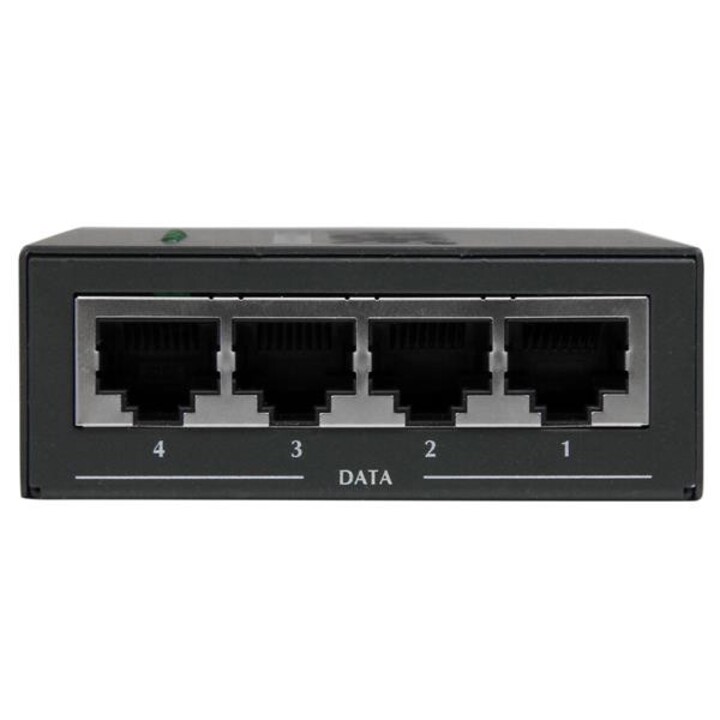 STARTECH.com 4 Port Gigabit Midspan - Injecteur PoE+ - 802.3at/af - RJ45