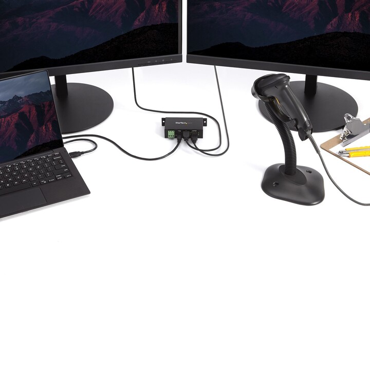 StarTech.com ST4200USBM Mountable 4-Port Industrial USB 2.0 Hub Black