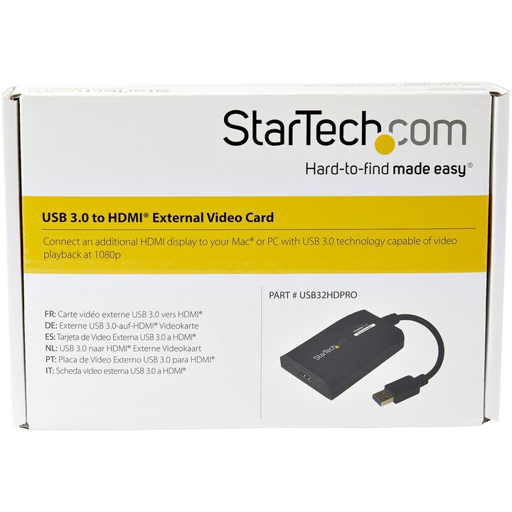 StarTech.com USB 3.0 to HDMI Adapter - DisplayLink Certified - 1080p (1920x1200) - USB Type-A to HDMI Display Adapter Converter 