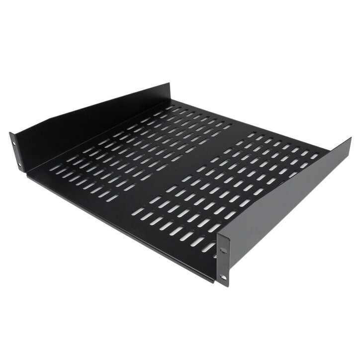 StarTech.com 2U Server Rack Shelf - Universal Vented Rack Mount Cantilever Tray for 19" Network Equipment Rack & Cabinet - Heavy