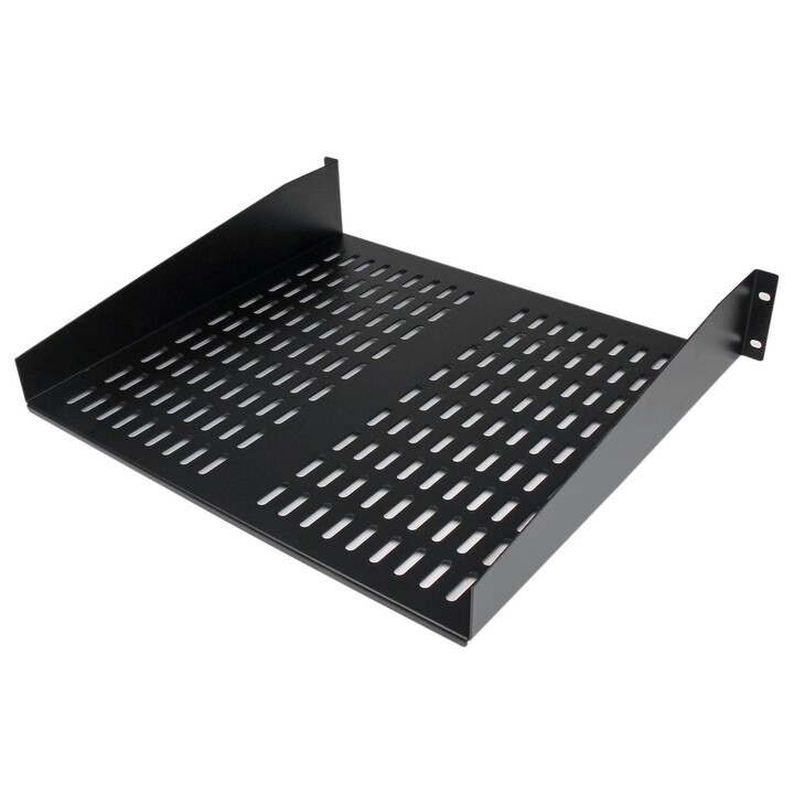 StarTech.com 2U Server Rack Shelf - Universal Vented Rack Mount Cantilever Tray for 19" Network Equipment Rack & Cabinet - Heavy