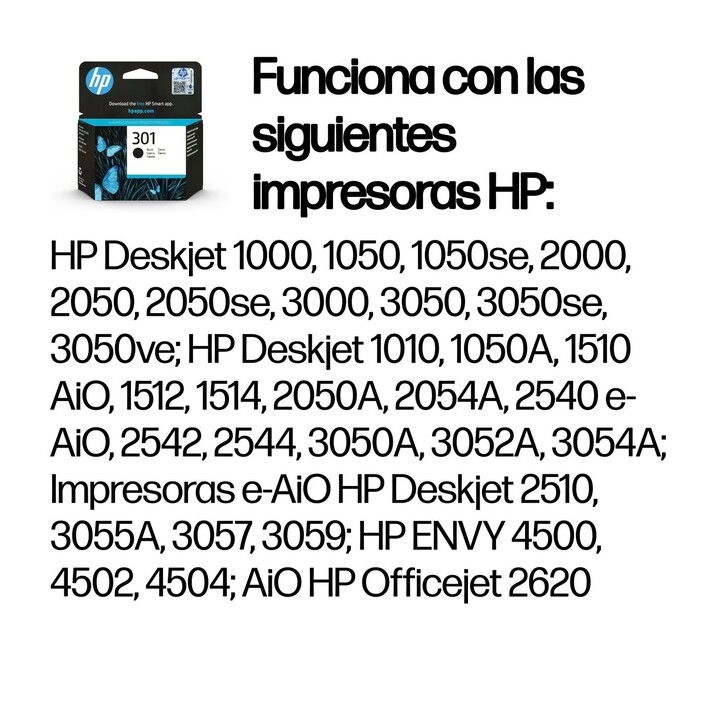 HP 301 Blisterpackung mit Schwarz er Tinte