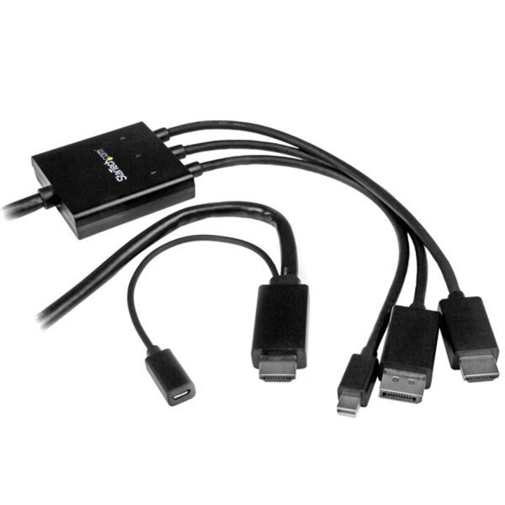 StarTech.com DPMDPHD2HD câble convertisseur HDMI/DisplayPort/Mini DP vers HDMI 2 m noir