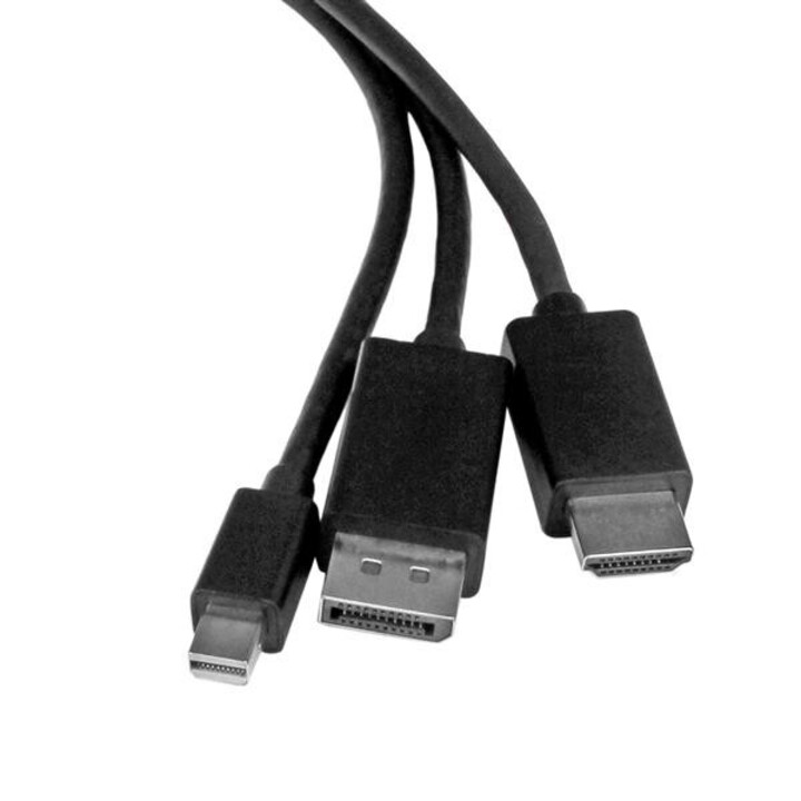 StarTech.com DPMDPHD2HD câble convertisseur HDMI/DisplayPort/Mini DP vers HDMI 2 m noir