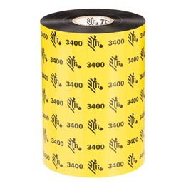 Zebra 3400 cera/resina Cf.6 110x450mt nero